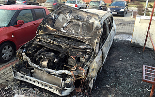Pożar samochodów w Olsztynie